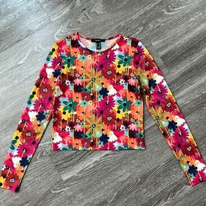 Funky Sheer Long Sleeve Top